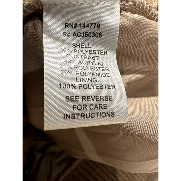 ACOA – Quilted Bomber Jacket – Tan/Black Mixed Media – Size Small - Picture 3 of 4